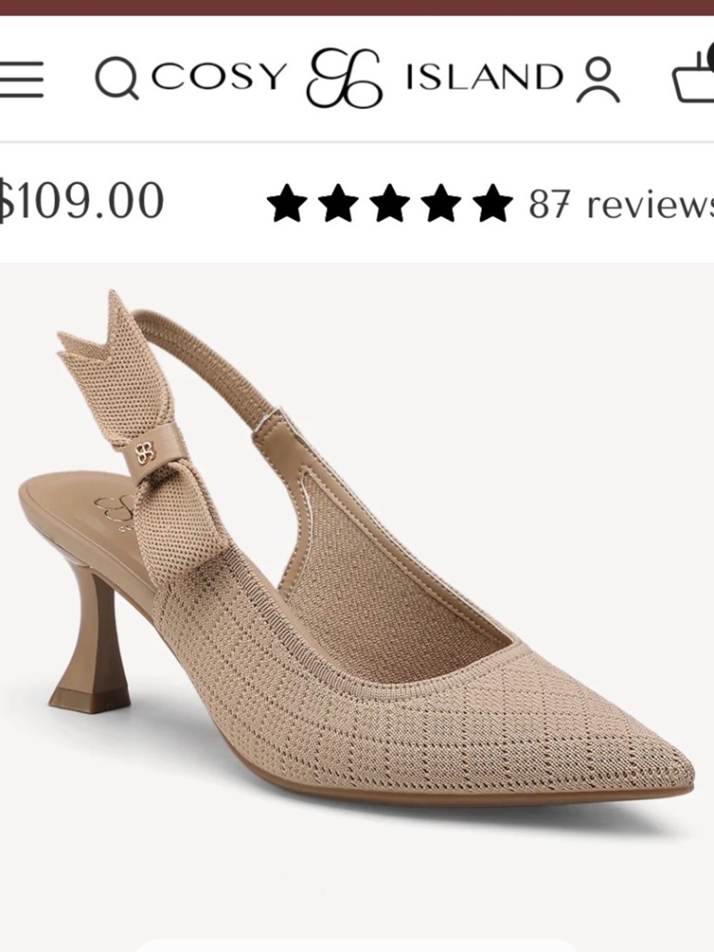 Cosy Island Slingbacks